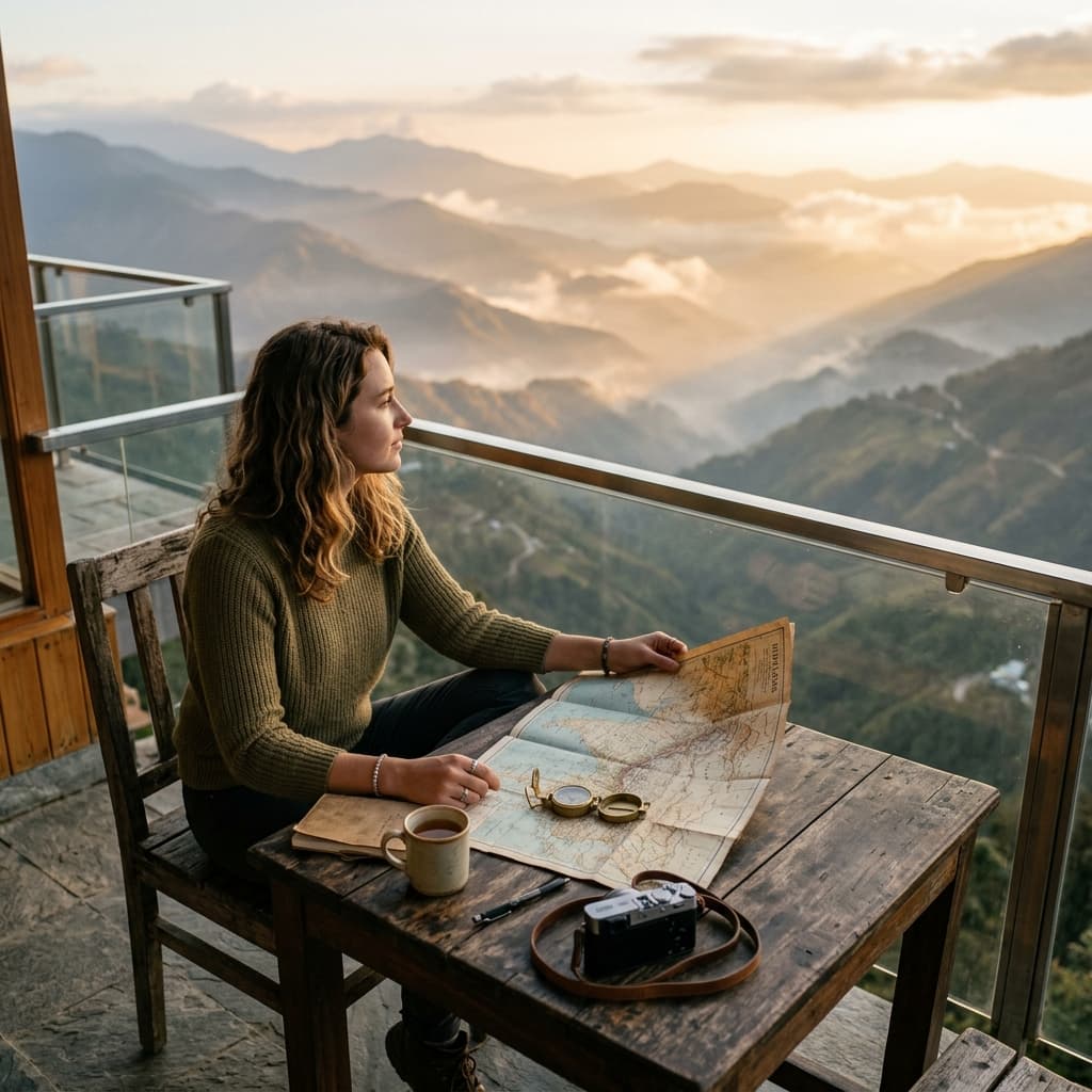 Traveler exploring new horizons